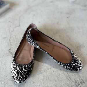 Sergio Rossi luxury pony hair flats